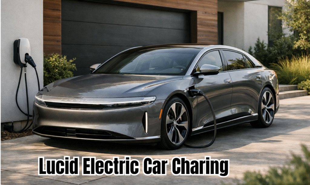 Lucid electric car Charing at home