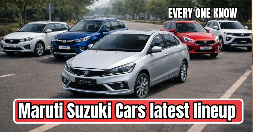 Maruti Suzuki Cars latest lineup All Cars