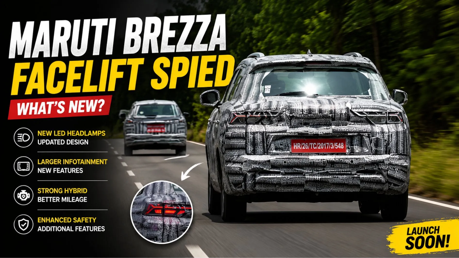 Maruti Brezza Facelift Spied 2026