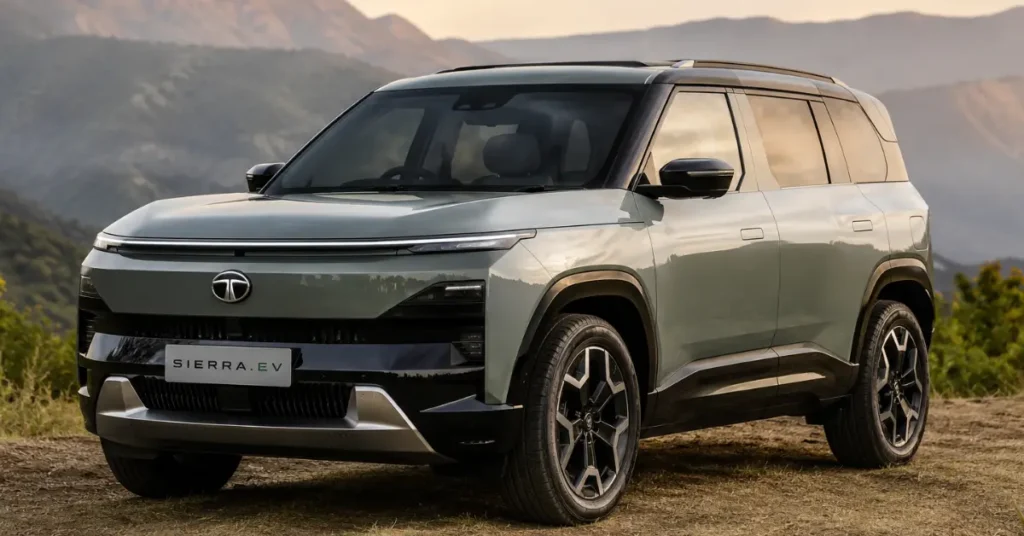 Tata Sierra EV on road image