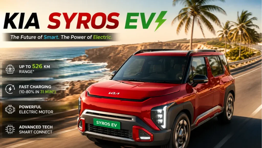 Kia Syros EV on road