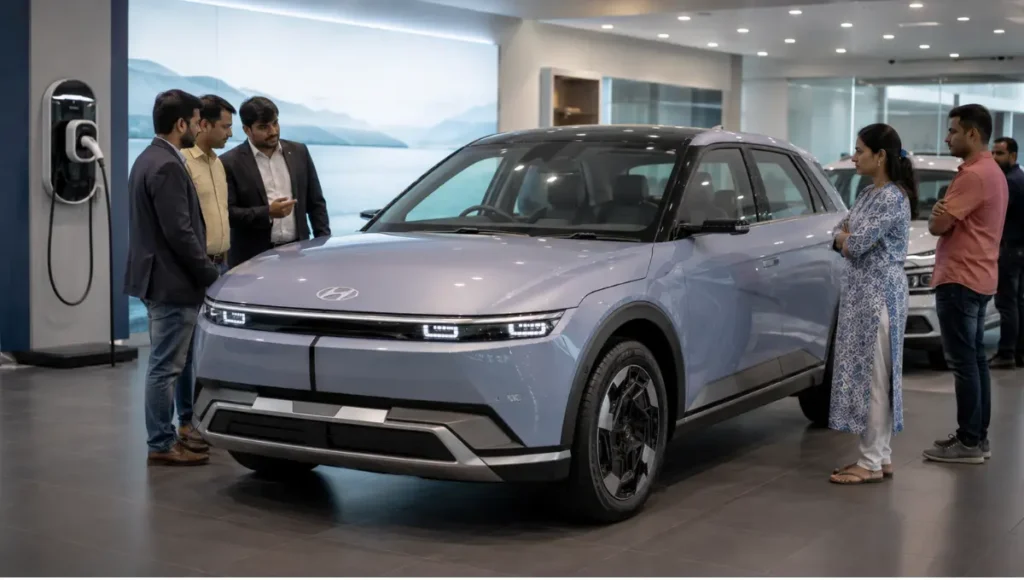 Hyundai Sales Creta and Venue at an Indian car dealership