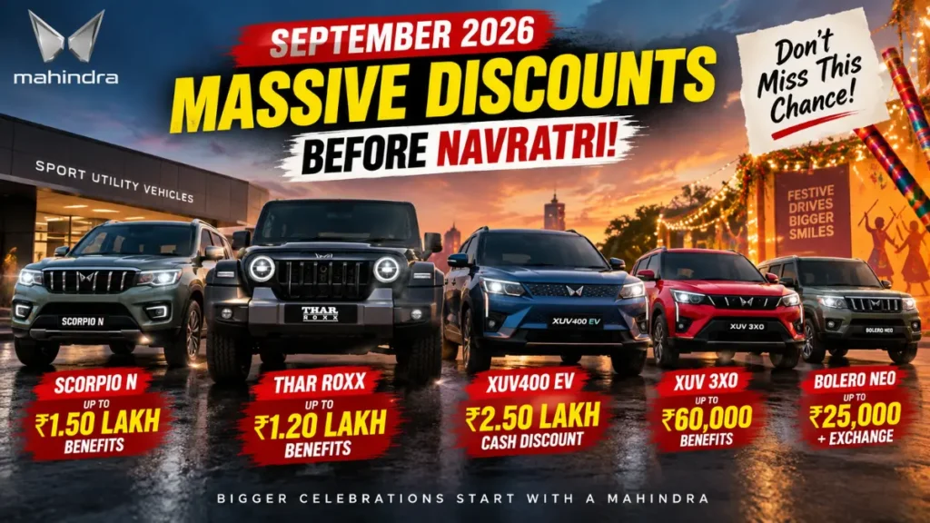 Mahindra September 2026 Discounts