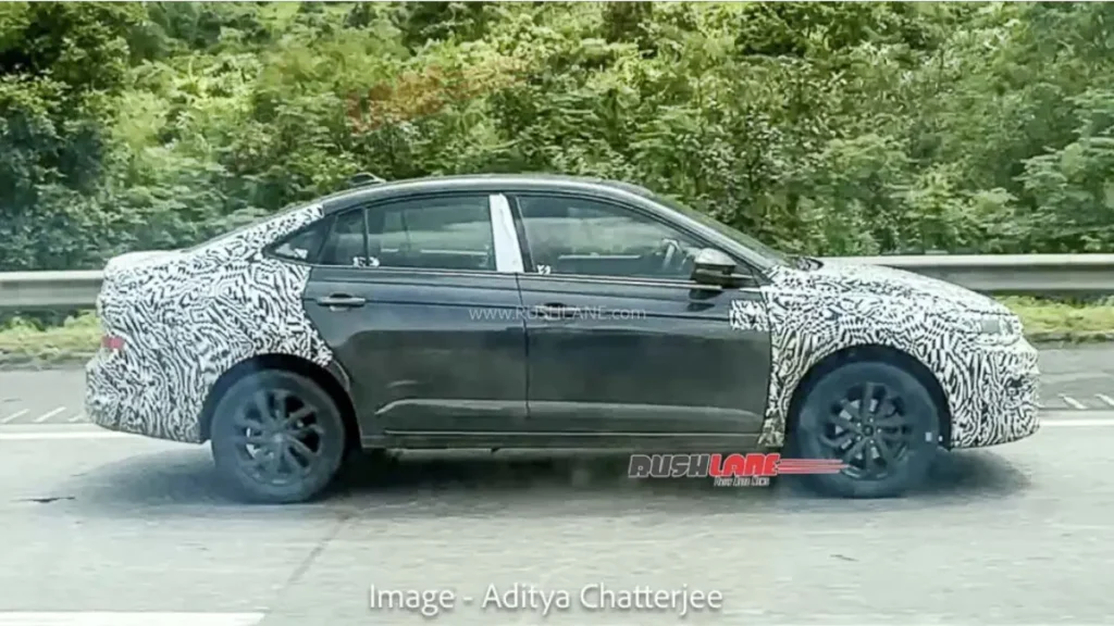 Volkswagen Virtus Facelift Spied Again 